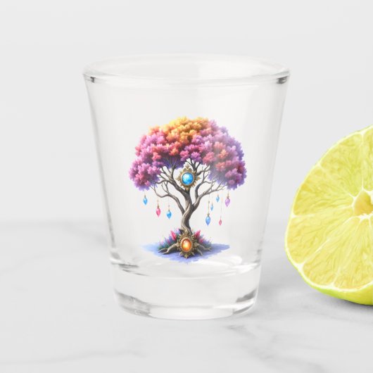 Der Himmelsbaum des Werdens. Schnapsglas (Vorderseite)
