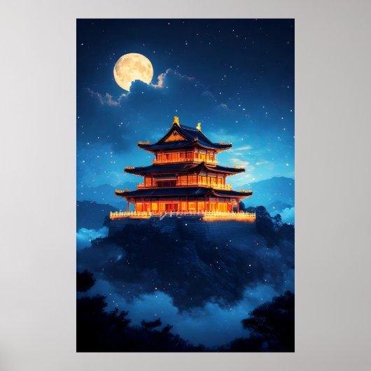 Der Himmelspalast um Mitternacht Poster (Vorne)