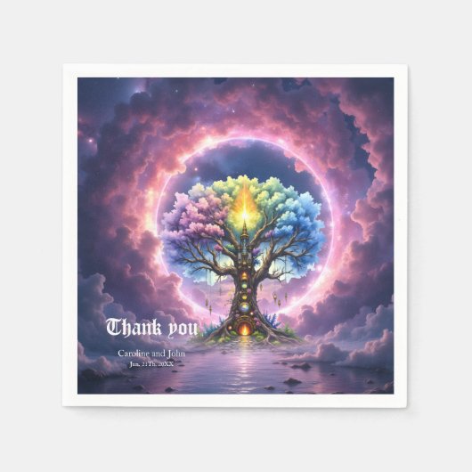 Der himmlische Baum der ewigen Reiche.  Serviette (Vorderseite)