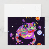 Der himmlische Frosch Postkarte (Vorne/Hinten)