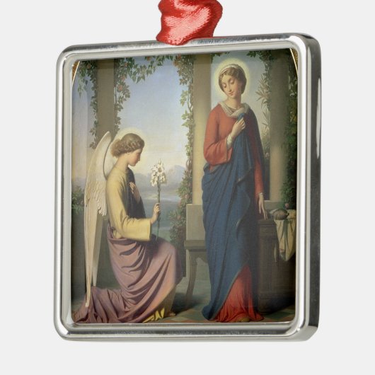 Der himmlische Gruß oder die Ankündigung, 1860 Silbernes Ornament (Links)