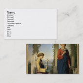 Der himmlische Gruß oder die Ankündigung, 1860 Visitenkarte (Vorne/Hinten)