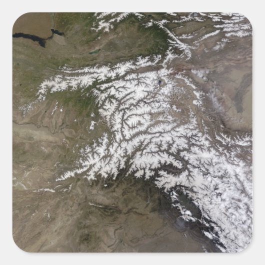 Der hinduistische Kush Quadratischer Aufkleber (Vorderseite)