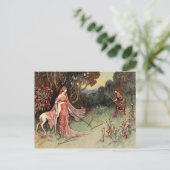 Der Hinter der Vintagen Märchengeschichte des Wald Postkarte (Stehend Vorderseite)
