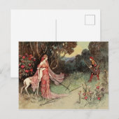 Der Hinter der Vintagen Märchengeschichte des Wald Postkarte (Vorne/Hinten)
