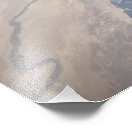 Der hintere Abschnitt des dockten Space Shuttles Fotodruck (Ecke)