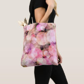 Der Hintergrund blassgelber Blasen. Tasche (Von Nahem)