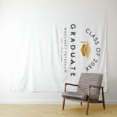 Der Hintergrund des einfachen Gold Grad Cap Abschl Wandteppich (Beispiel (Horizontal))