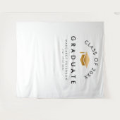 Der Hintergrund des einfachen Gold Grad Cap Abschl Wandteppich (Vorderseite (Horizontal))