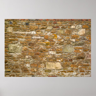 Der Hintergrund und die Natursteinmauer. High Reso Poster