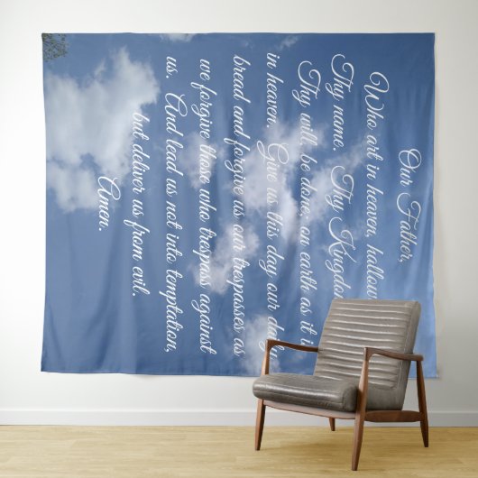 Der Hintergrund unseres Vaters Wandteppich (Beispiel (Horizontal))