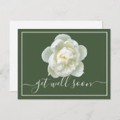 Der Hintergrund von White Peony Green wird gut Postkarte (Vorne/Hinten)