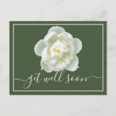 Der Hintergrund von White Peony Green wird gut Postkarte (Vorderseite)
