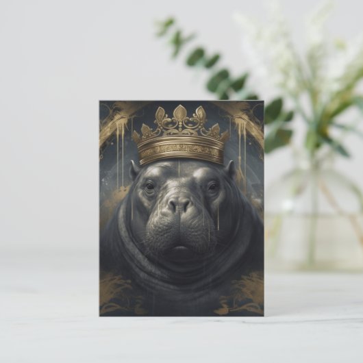 Der Hippo-König Postkarte (Stehend Vorderseite)