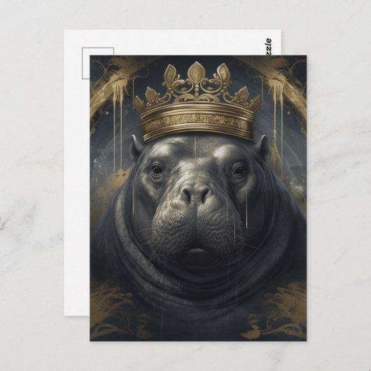 Der Hippo-König Postkarte (Vorne/Hinten)