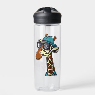 Der Hipster Giraffe Trinkflasche