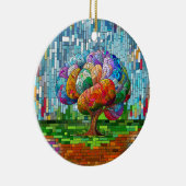 Der Hirnbaum farbenfrohe Mosaik Keramik Ornament (Rechts)