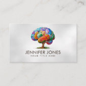Der Hirnbaum farbenfrohe Mosaik Visitenkarte (Vorderseite)