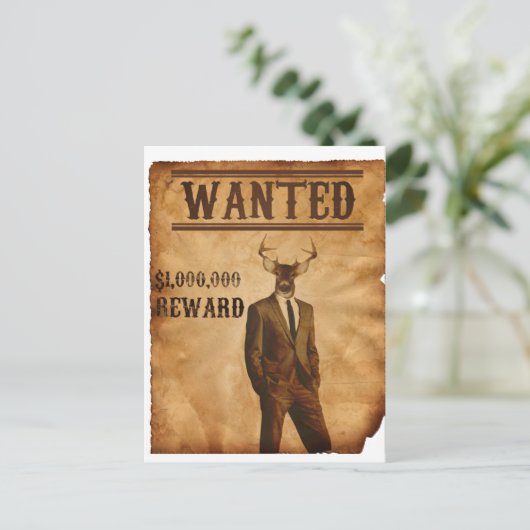 Der Hirsche ist Gewollt Postkarte (Stehend Vorderseite)