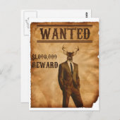 Der Hirsche ist Gewollt Postkarte (Vorne/Hinten)