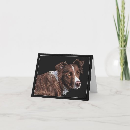 "Der Hirte" - Border Collie Karte (Vorderseite)