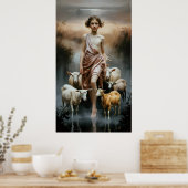 Der Hirte stiller Gewässer Poster (Küche)