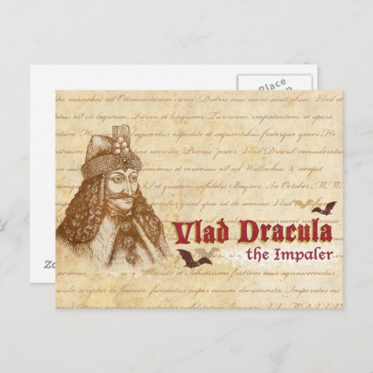 Der historische Graf Dracula Postkarte (Vorne/Hinten)