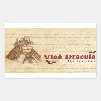 Der historische Graf Dracula Rechteckiger Aufkleber