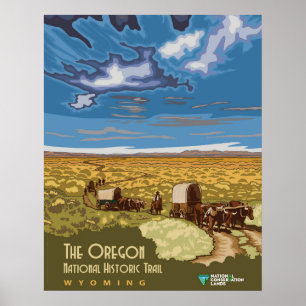 Der historische Weg von Oregon Poster