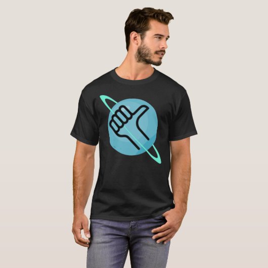 Der Hitchhiker&x27;s Guide to the Galaxy thumbs up T-Shirt (Vorne ganz)