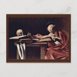 Der Hl. Hieronymus beim Schreiben von Michelangelo Postkarte