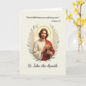 Der hl. Johannes der Apostel Gottes Frieden und Se Karte (Gelbe Blume)