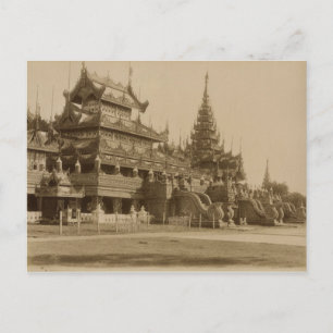 Der Hman Kyaung oder das GlasKloster Birma Postkarte