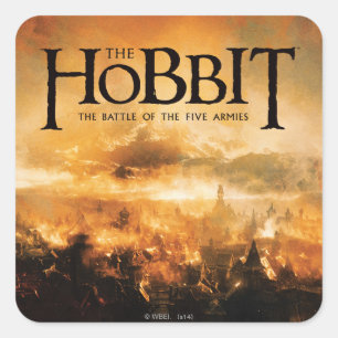 Der Hobbit: DER KAMPF MIT FÜNF ARMIES™-Logo Quadratischer Aufkleber