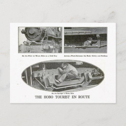 Der Hobo-Tourist Postkarte (Vorderseite)