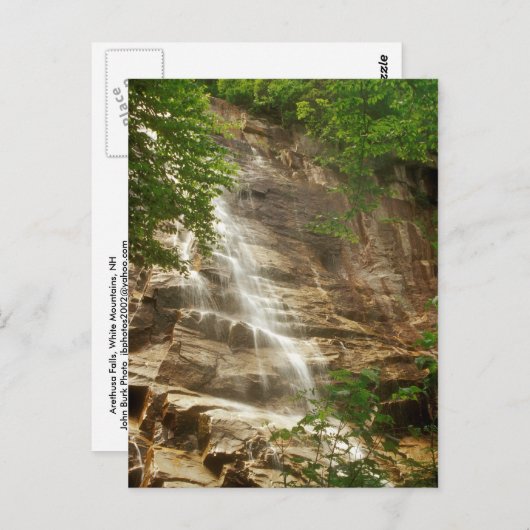 Der höchste Wasserfall von Arethusa Falls New Hamp Postkarte (Vorne/Hinten)