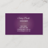 Der Hochzeits-Hersteller Visitenkarte (Rückseite)