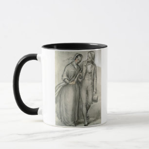Der Hochzeits-Morgen - die Abfahrt, c.1846 Tasse