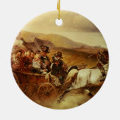 Der Hochzeits-Wagen Keramikornament (Hinten)