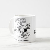 Der Hochzeitskleidemacher ist gerade im Zug Kaffeetasse (Vorderseite Links)