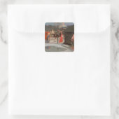 Der Hochzeitsprozess Quadratischer Aufkleber (Tasche)