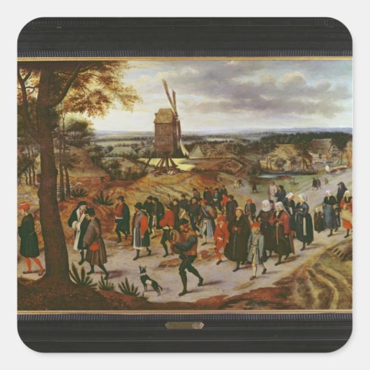 Der Hochzeitsprozess Quadratischer Aufkleber (Vorderseite)