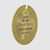 Der Hochzeitstag Diamanten & Silber Ornament (Vorderseite)