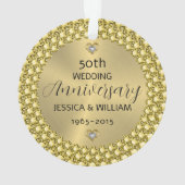 Der Hochzeitstag Diamanten & Silber Ornament (Rückseite)