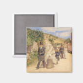 Der Hochzeitstag-März (Heiratszene) Magnet (Vorderseite/Rückseite)