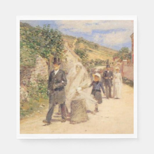 Der Hochzeitstag-März (Heiratszene) Serviette (Vorderseite)