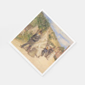 Der Hochzeitstag-März (Heiratszene) Serviette (Ecke)