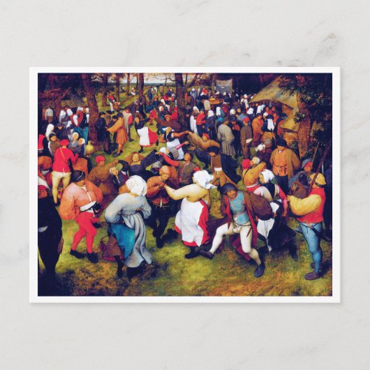 Der Hochzeitstanz, Pieter Bruegel Postkarte (Vorderseite)