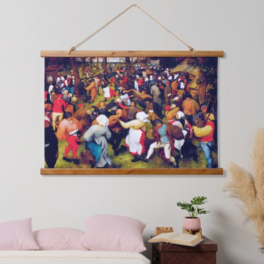 Der Hochzeitstanz, Pieter Bruegel Wandteppich Mit Holzrahmen (Schlafzimmer)