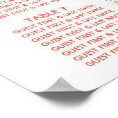 Der Hochzeitstisch für das tropische Sonnenunterga Poster (Ecke)